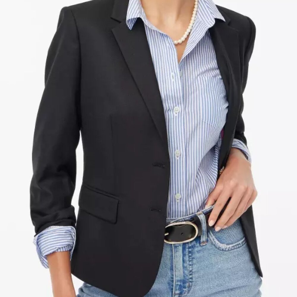 J. Crew Original Schoolboy Blazer Black Size 0